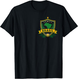 Brasil Tropical Pride Vintage Emblem T-Shirt - T-Shirt | Black