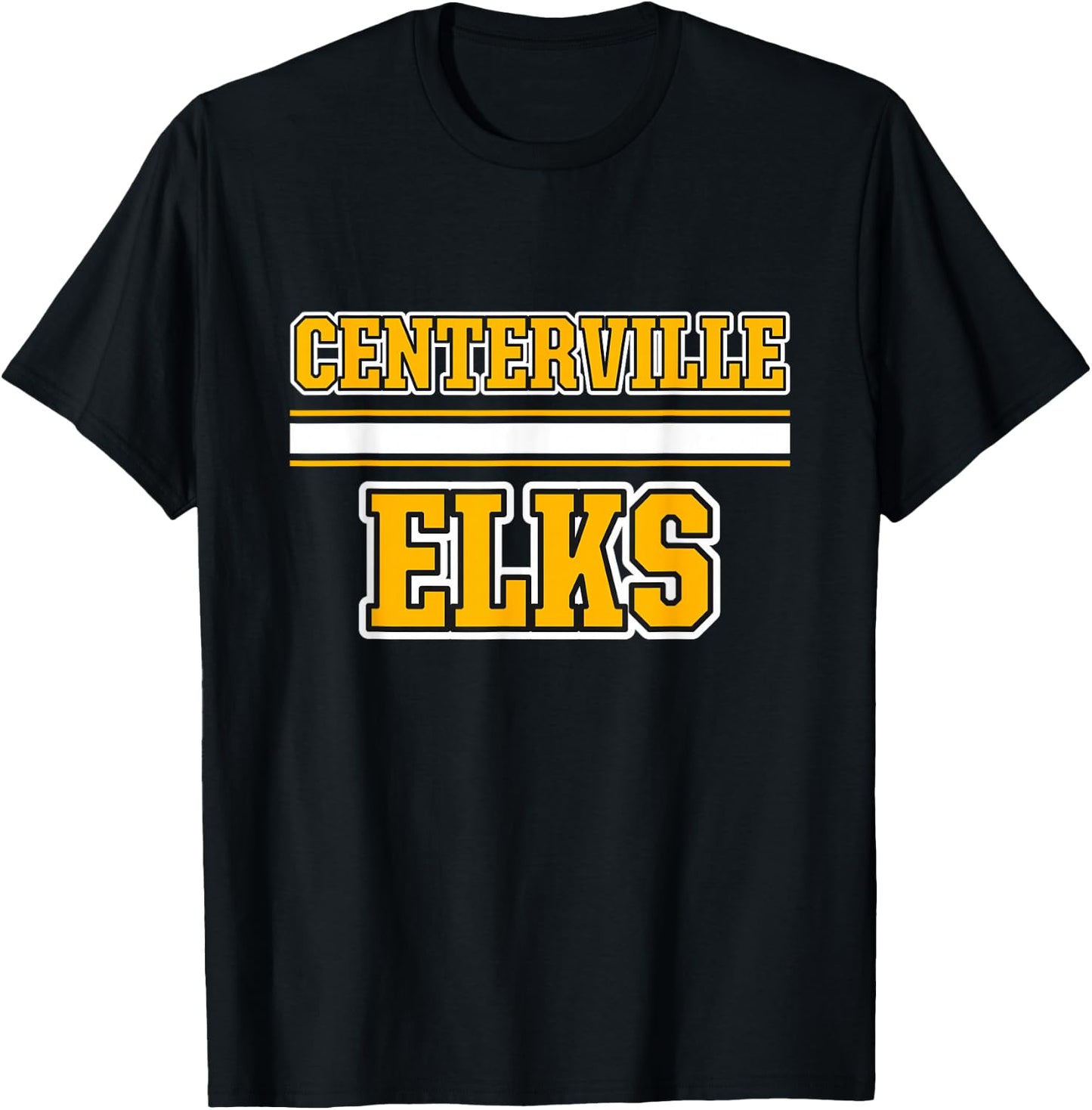 Centerville Elks Horizontal Stripes T-Shirt - T-Shirt | Black