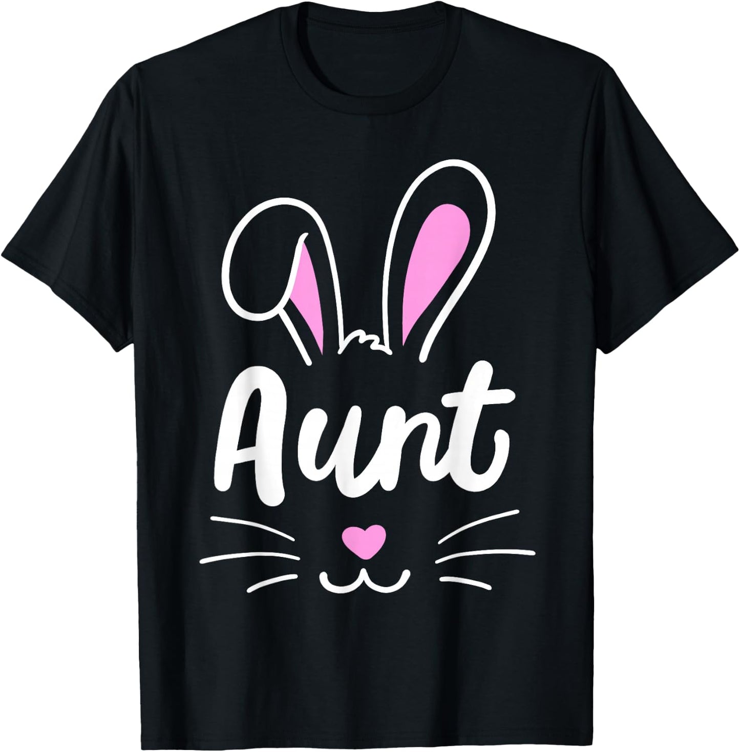 Aunt Bunny Cute Rabbit Matching Family Easter Sister Women T-Shirt - T-Shirt | Black