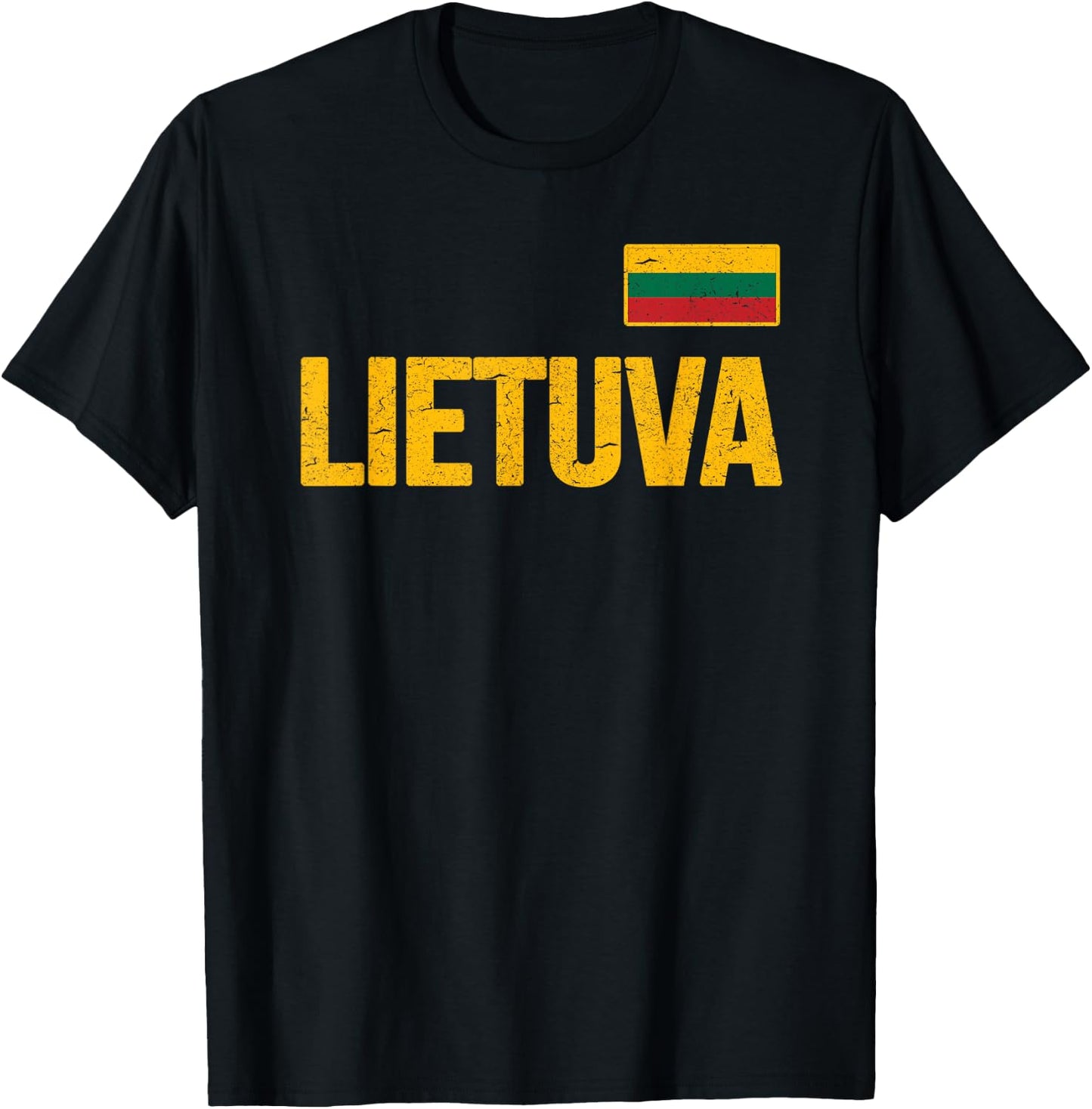 Lithuania Lithuanian Flag Lietuva Souvenir Love Gift T-Shirt - T-Shirt | Black