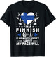 I'm a Finnish Girl Finnish Face Finland Flag T-Shirt - T-Shirt | Black