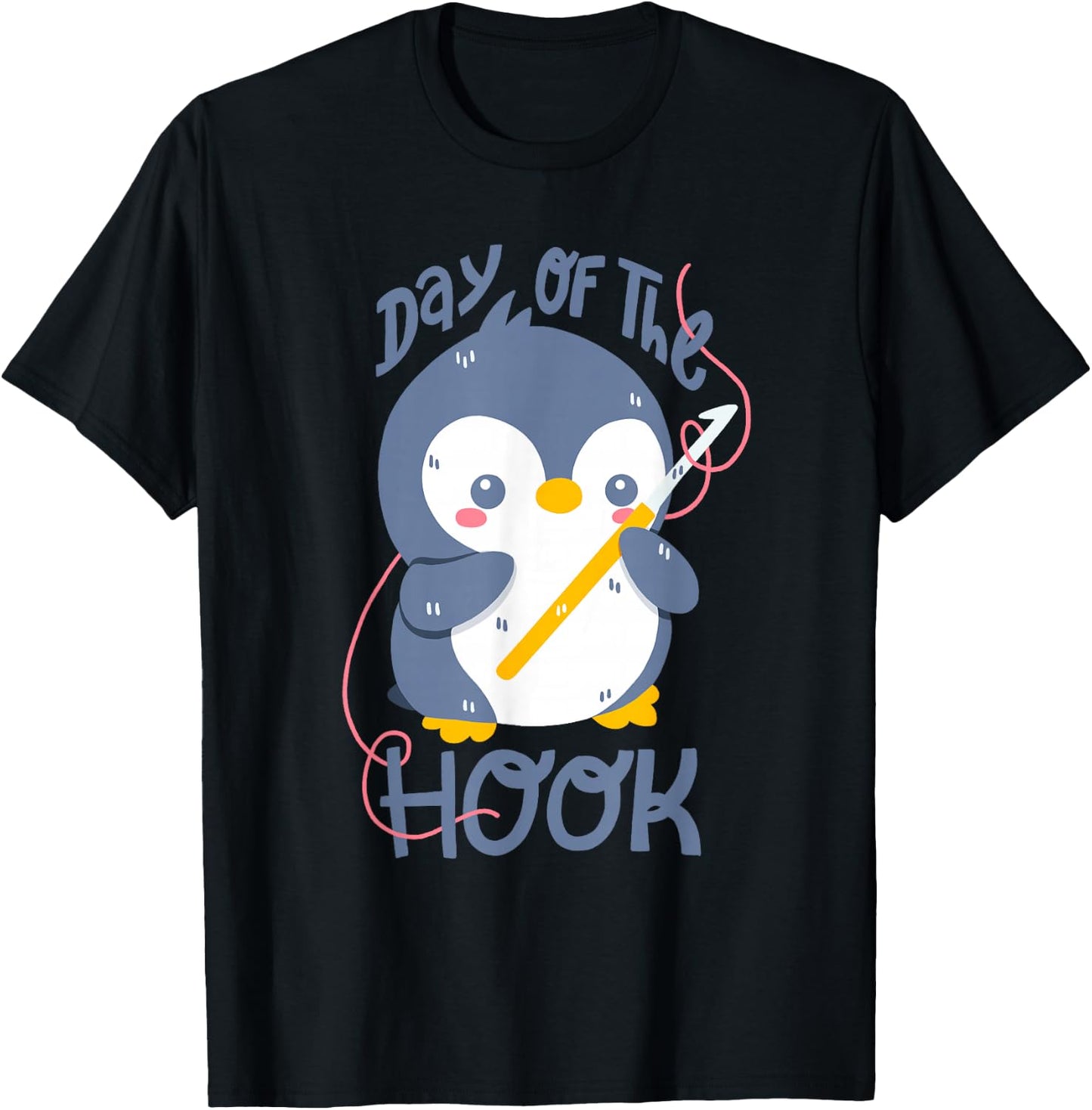 Crochet Penguin: Day Of The Hook T-Shirt - T-Shirt | Black