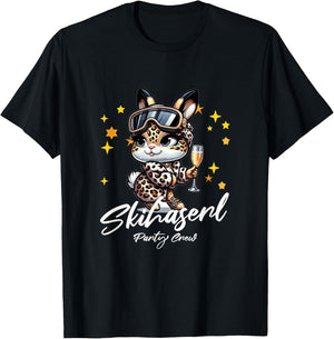 Ski Haserl Skihaserl Party Crew Girls' Funny Skiing , black T-Shirt - T-Shirt | Black
