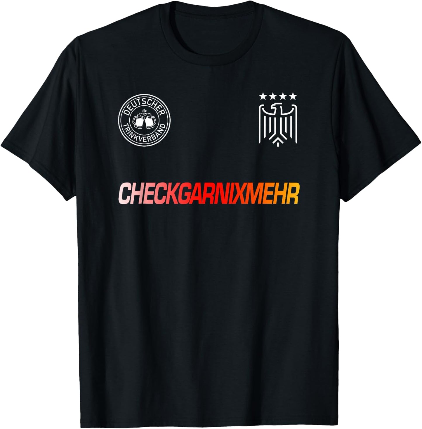 Checkgarnixmehr X Malle Soft Jersey Germany Beer , black T-Shirt - T-Shirt | Black
