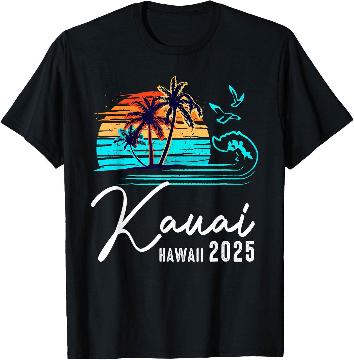 Kauai Hawaii 2025 Summer Vacation Matching Family Group T-Shirt - T-Shirt | Black