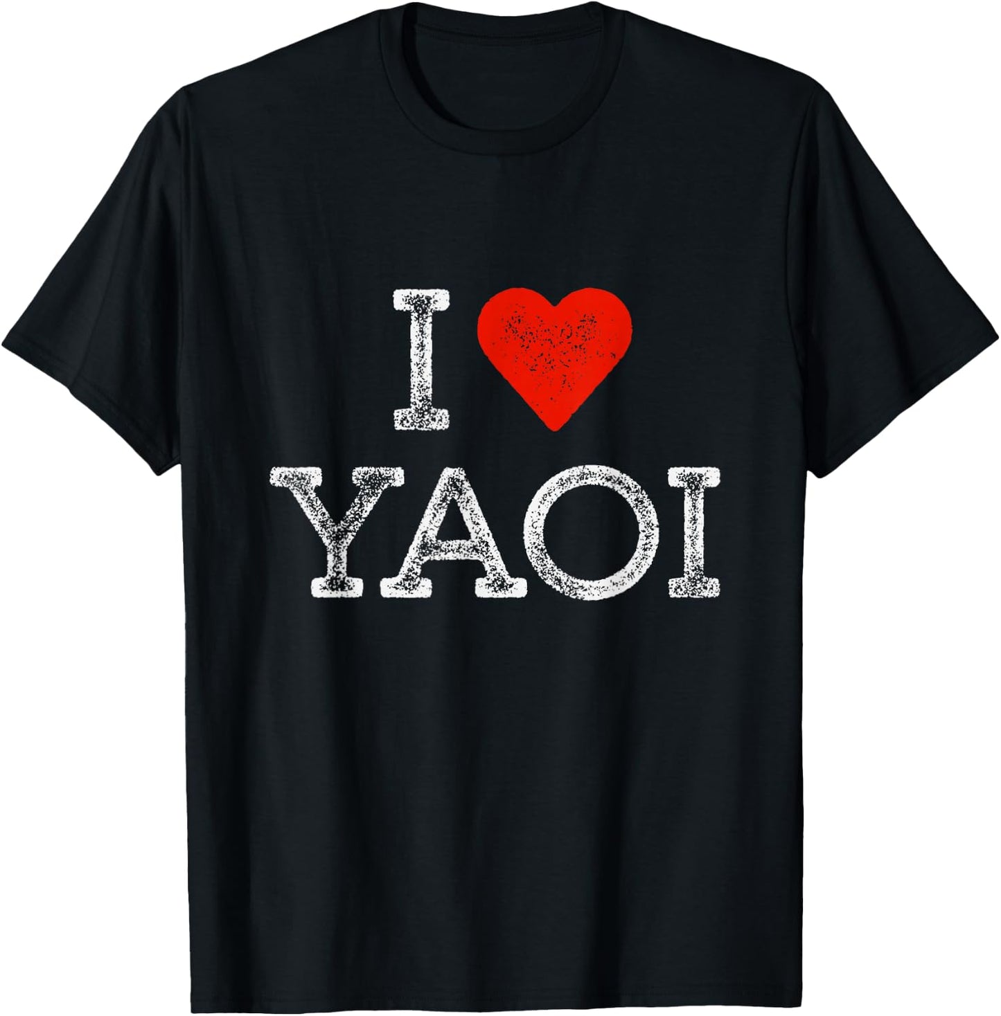 I Love Yaoi Anime Lover Vintage LGBTQ Boys' Love Manga T-Shirt - T-Shirt | Black