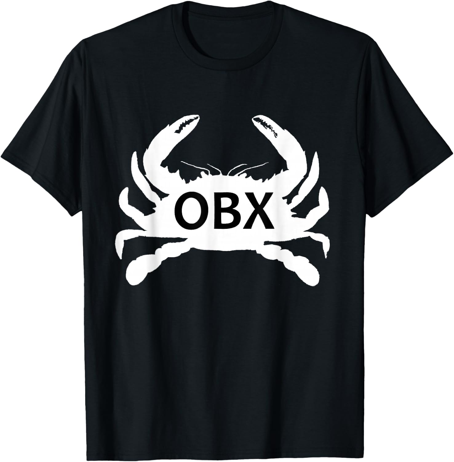 OBX NC Blue Crab Silhouette T-Shirt - T-Shirt | Black