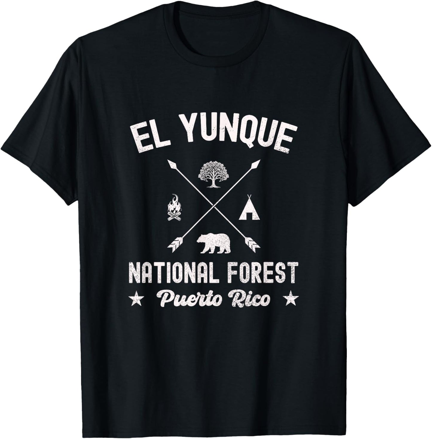 El Yunque National Forest Adventure Design T-Shirt - T-Shirt | Black