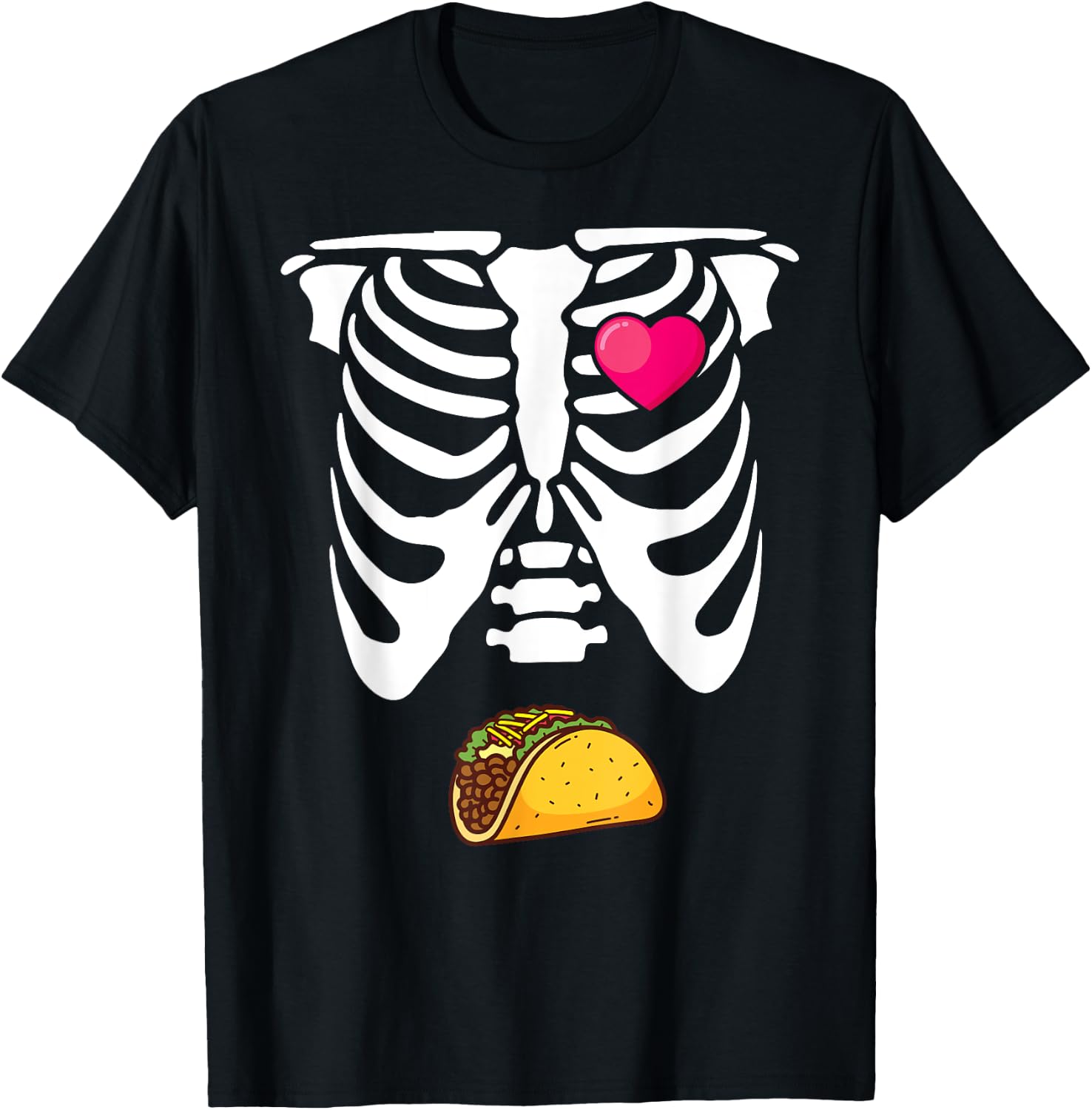 Matching Halloween Pregnancy Announcement Skeleton Couples T-Shirt - T-Shirt | Black