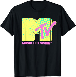MTV Neon Logo , black T-Shirt - T-Shirt | Black