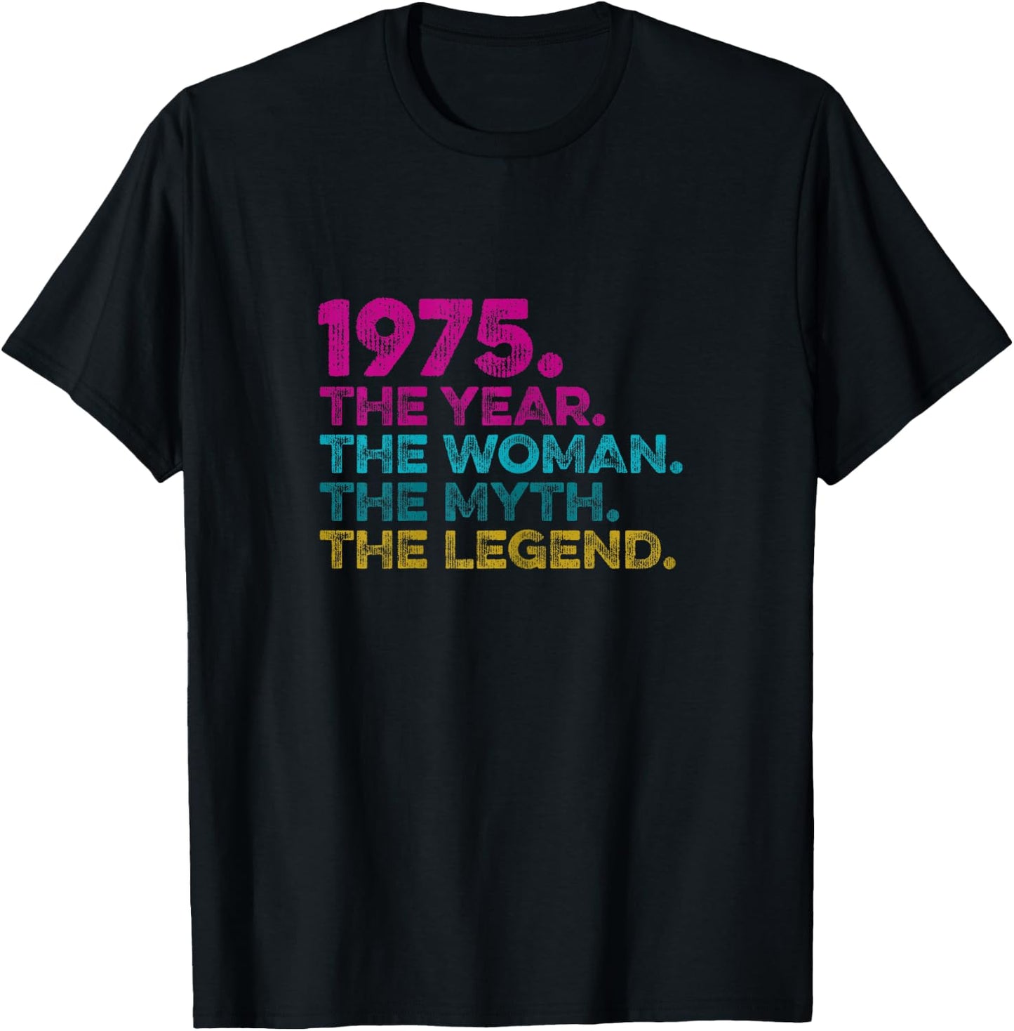 Special Birthday Gift Vintage 1975. Year Woman Myth Legend T-Shirt - T-Shirt | Black