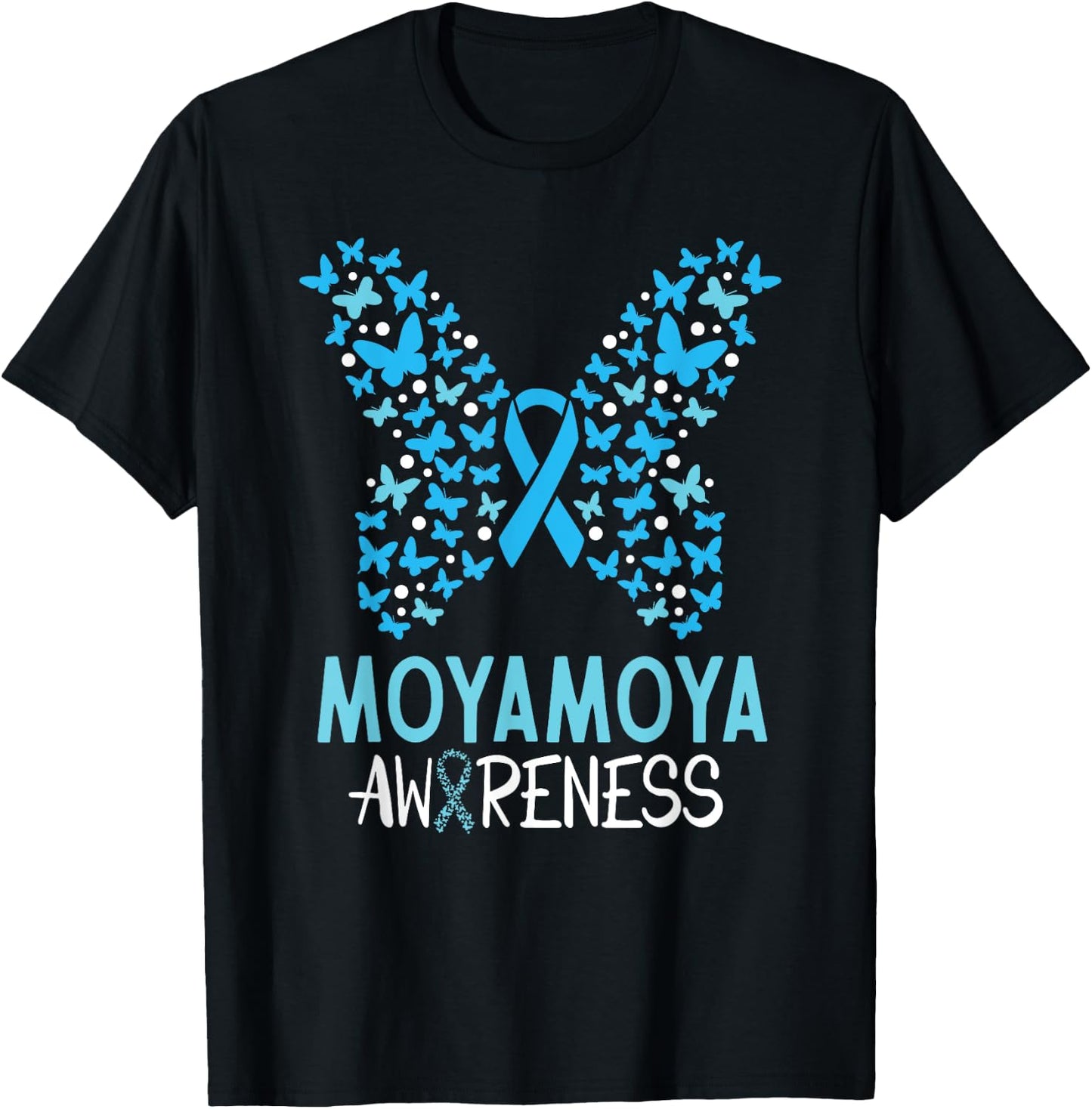 Moyamoya Disease Awareness Butterfly Shirt & Men T-Shirt - T-Shirt | Black