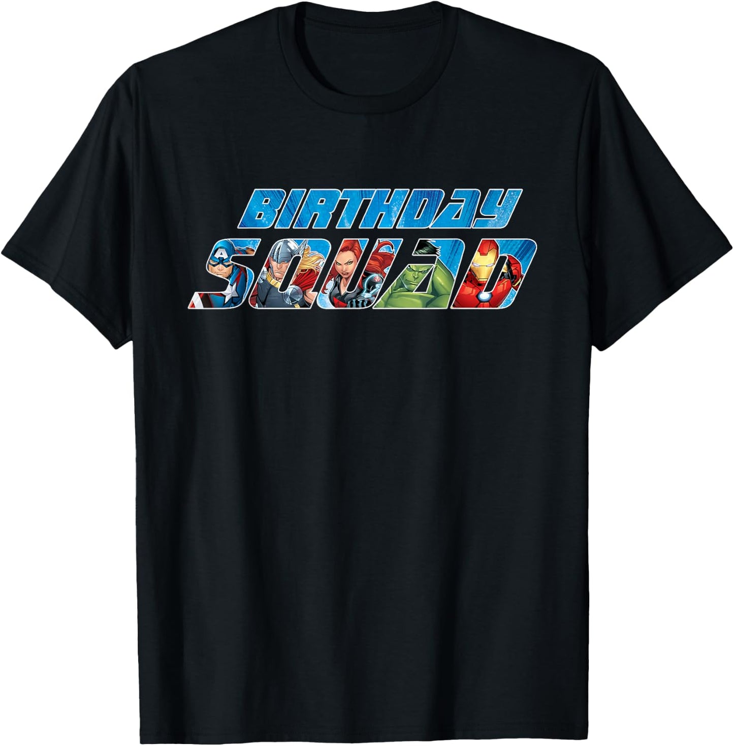 Marvel Avengers Birthday Squad T-Shirt - T-Shirt | Black