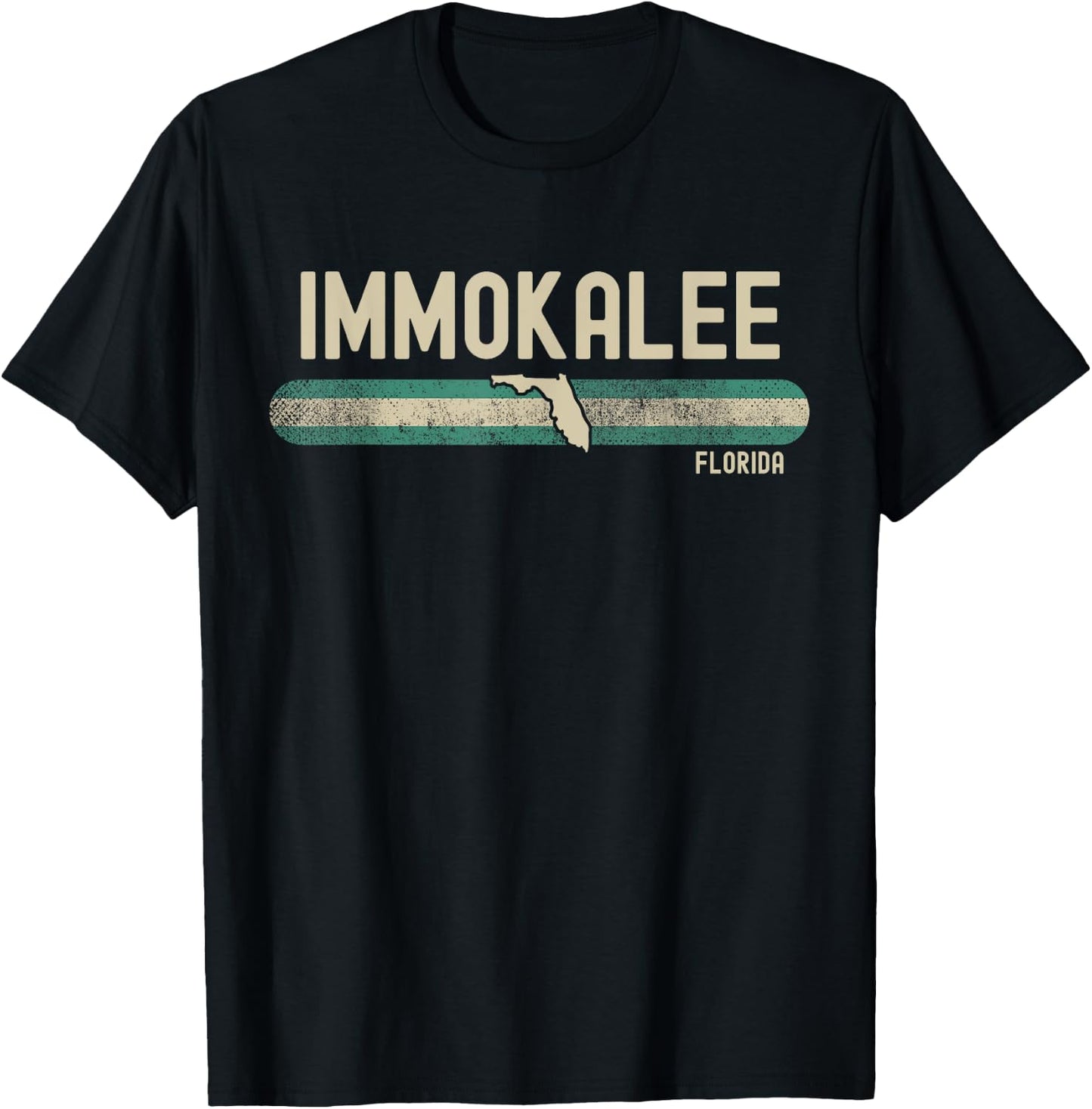 Immokalee FL | Florida | Travel & 80s Style T-Shirt - T-Shirt | Black