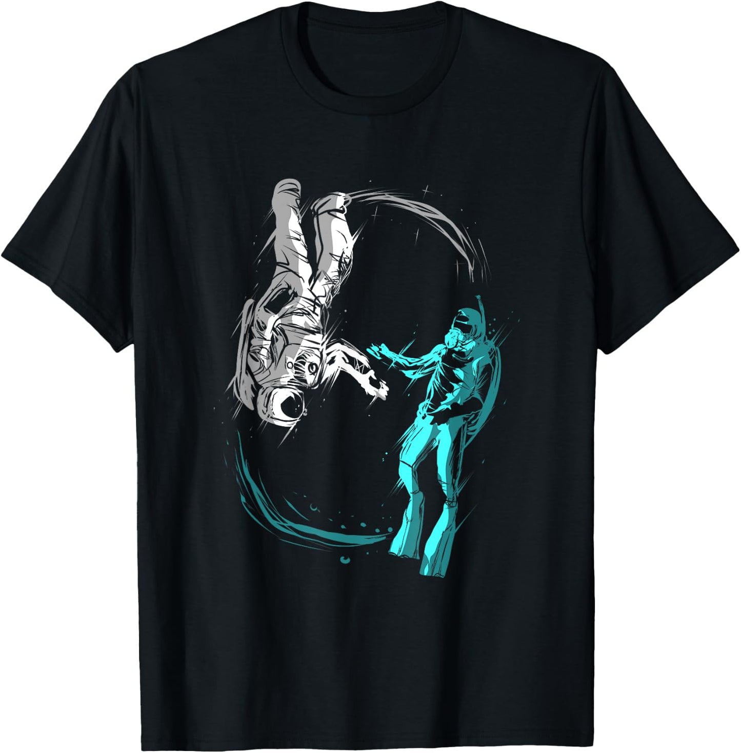 Astronaut Scuba Diver Underwater for Diving Scuba Dive Space T-Shirt - T-Shirt | Black