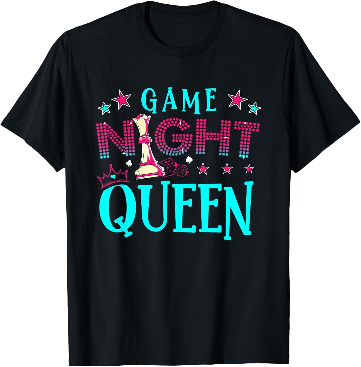 Game Night Queen! Couples Matching Game Night T-Shirt - T-Shirt | Black