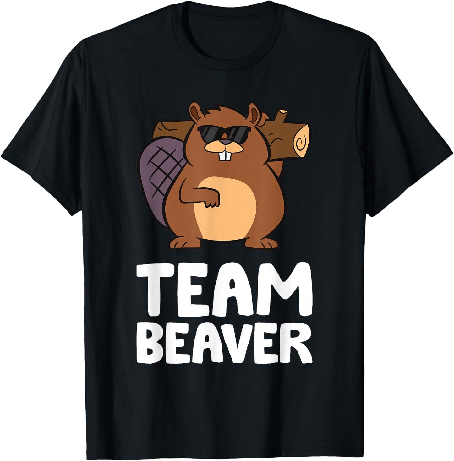 Team Beaver Rodent Animal Funny Beader T-Shirt - T-Shirt | Black