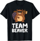 Team Beaver Rodent Animal Funny Beader T-Shirt - T-Shirt | Black