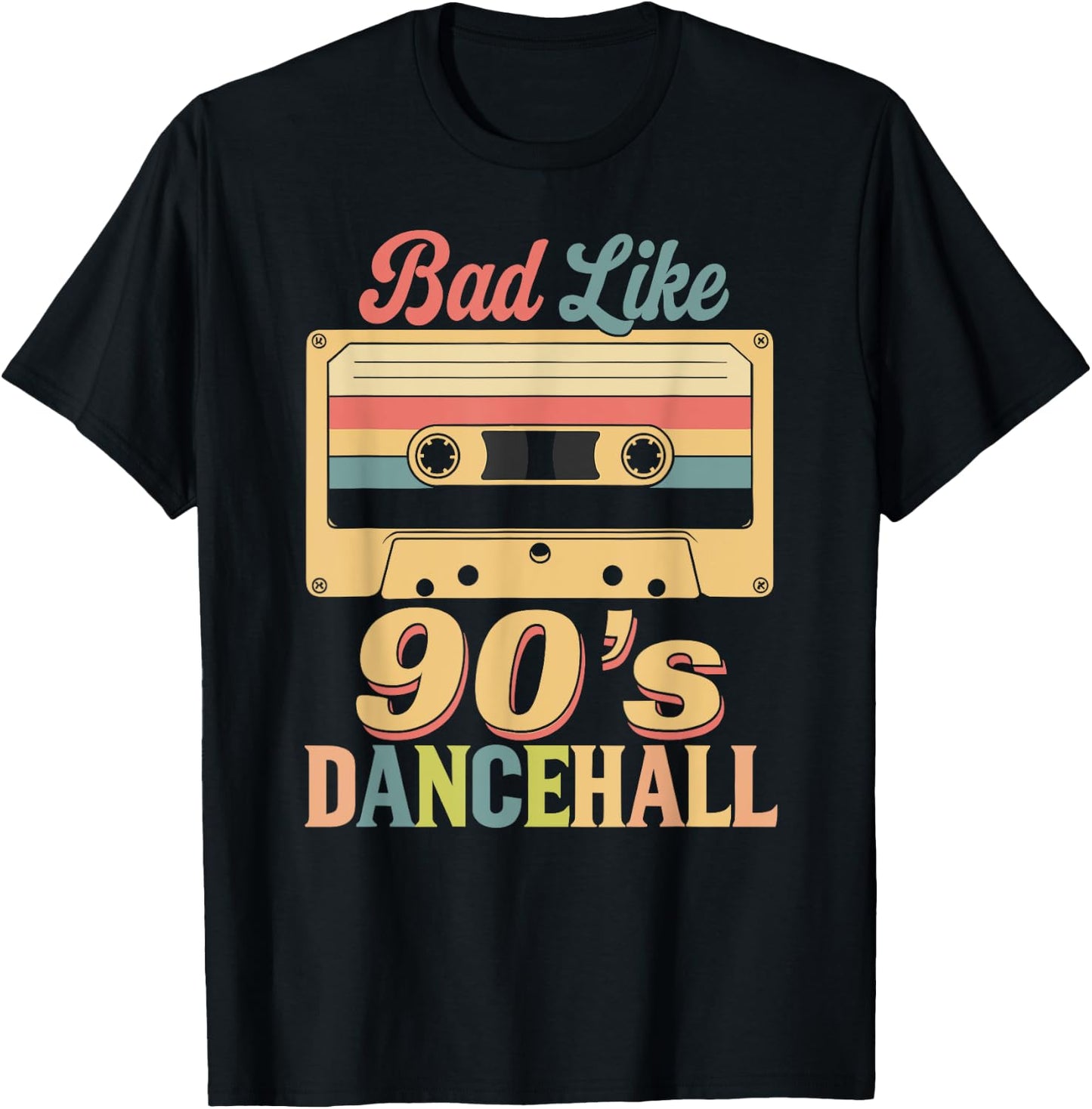Bad Like 90s Dancehall Vintage DJ Turntable Retro Reggae Ska T-Shirt - T-Shirt | Black