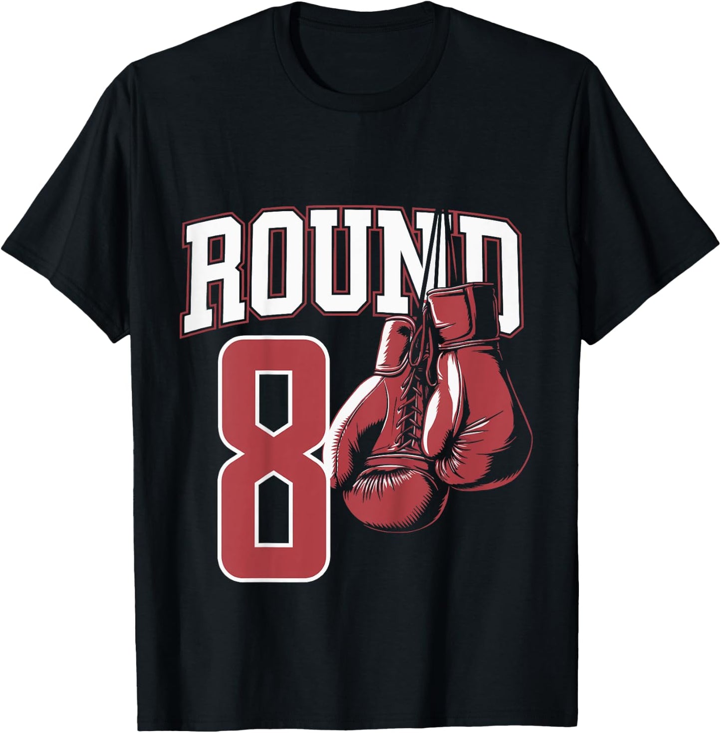 Kids 8 Year Old Boxer Bday Party 8th Birthday Boxing Boy T-Shirt - T-Shirt | Black