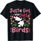 Just A Girl Who Loves Birds Gift T-Shirt - T-Shirt | Black