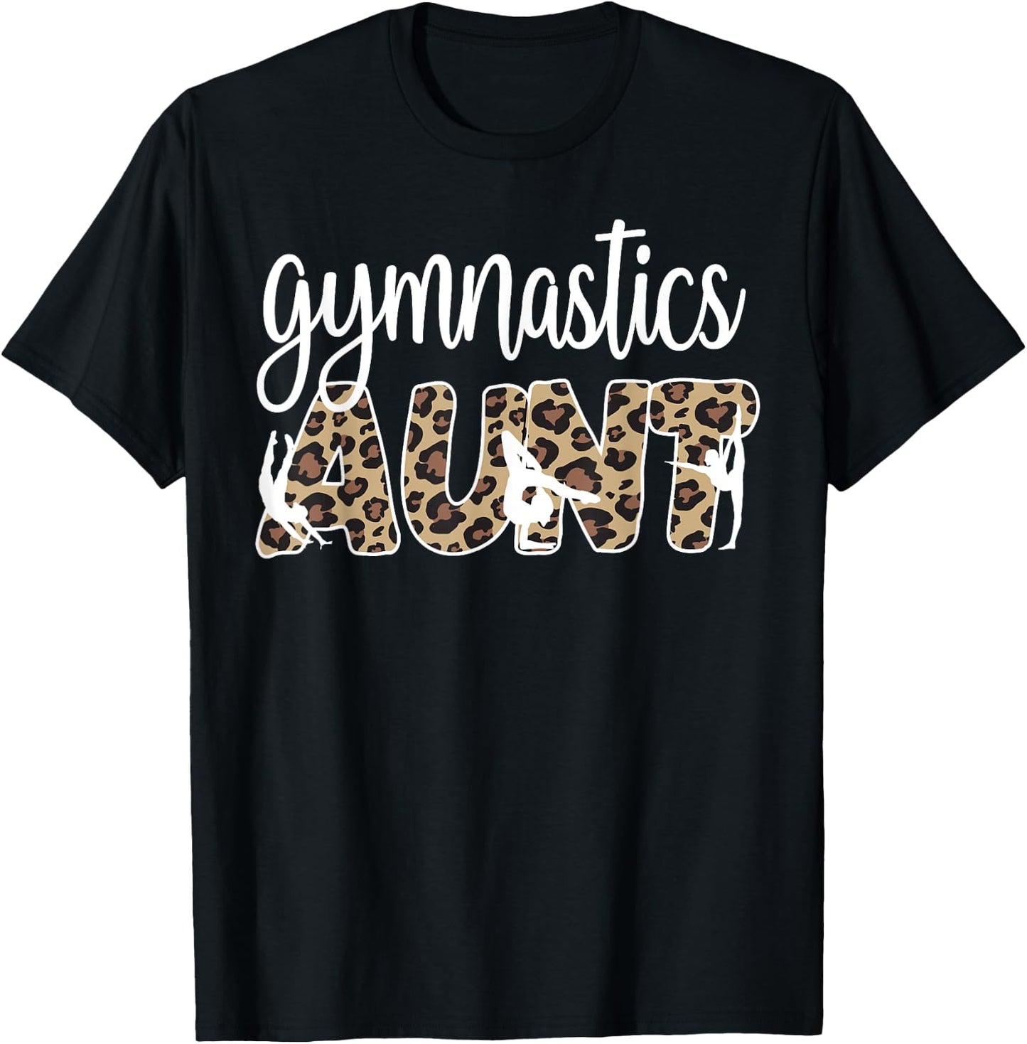 Gymnastics Aunt Of A Gymnast Gymnastics Auntie T-Shirt - T-Shirt | Black