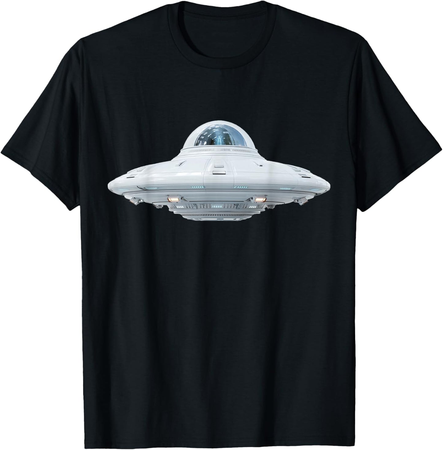 UFO Aliens Flying Saucer Funny Graphic T-Shirt - T-Shirt | Black
