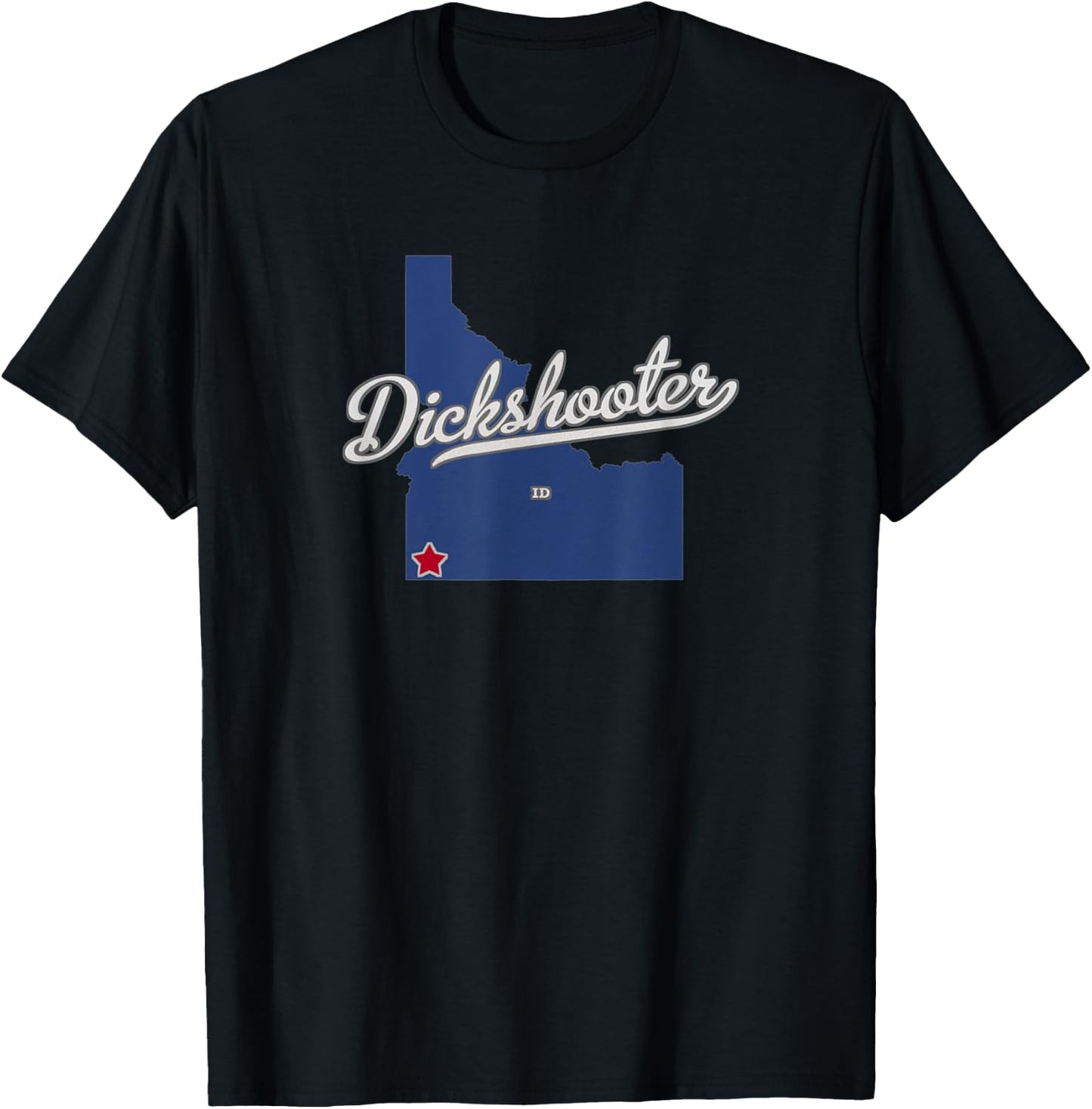 Dickshooter Idaho ID Map T-Shirt - T-Shirt | Black