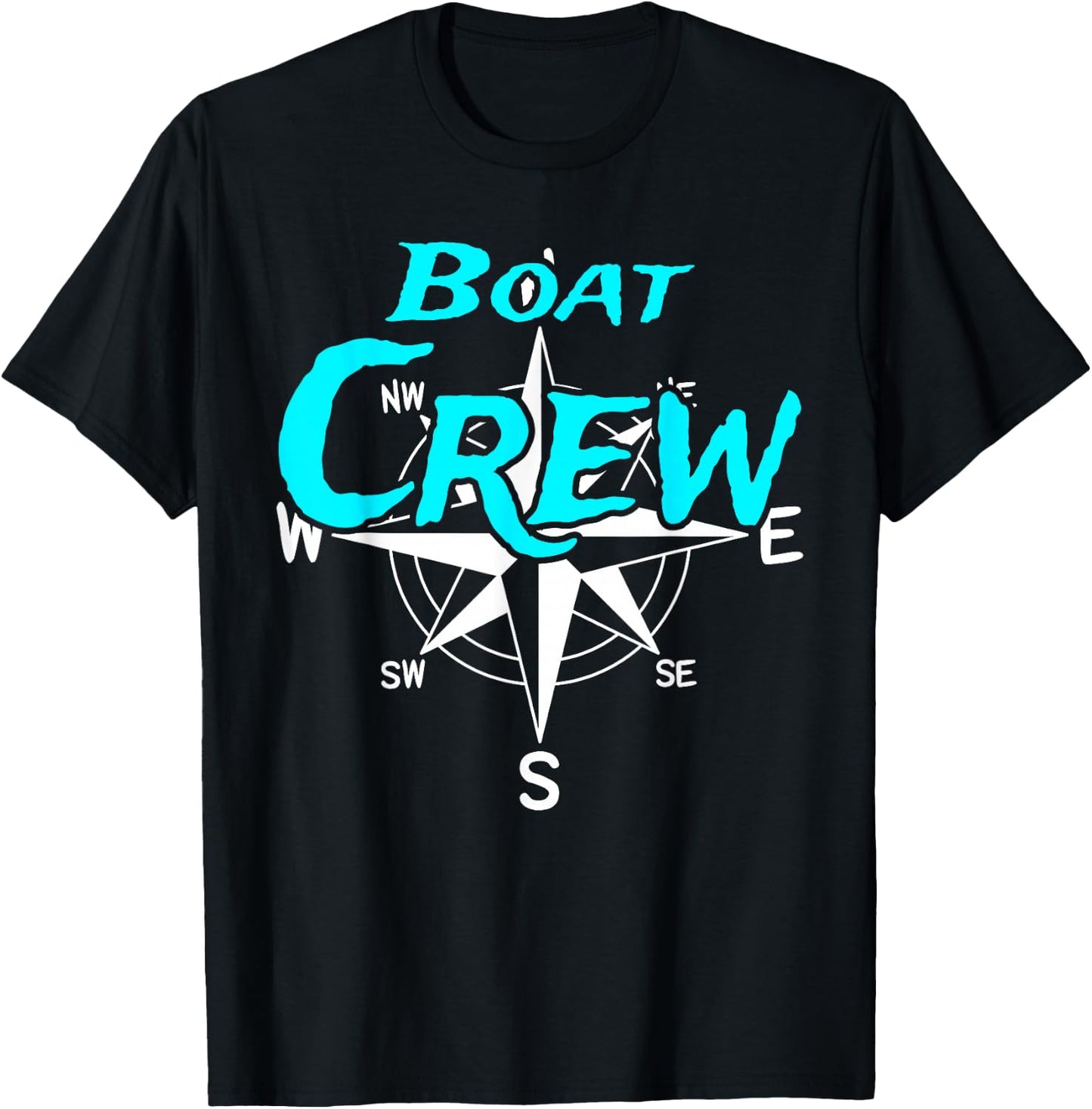 Boat Crew Windrose Kompass Boot Captain Herren Damen Segeln T-Shirt - T-Shirt | Black