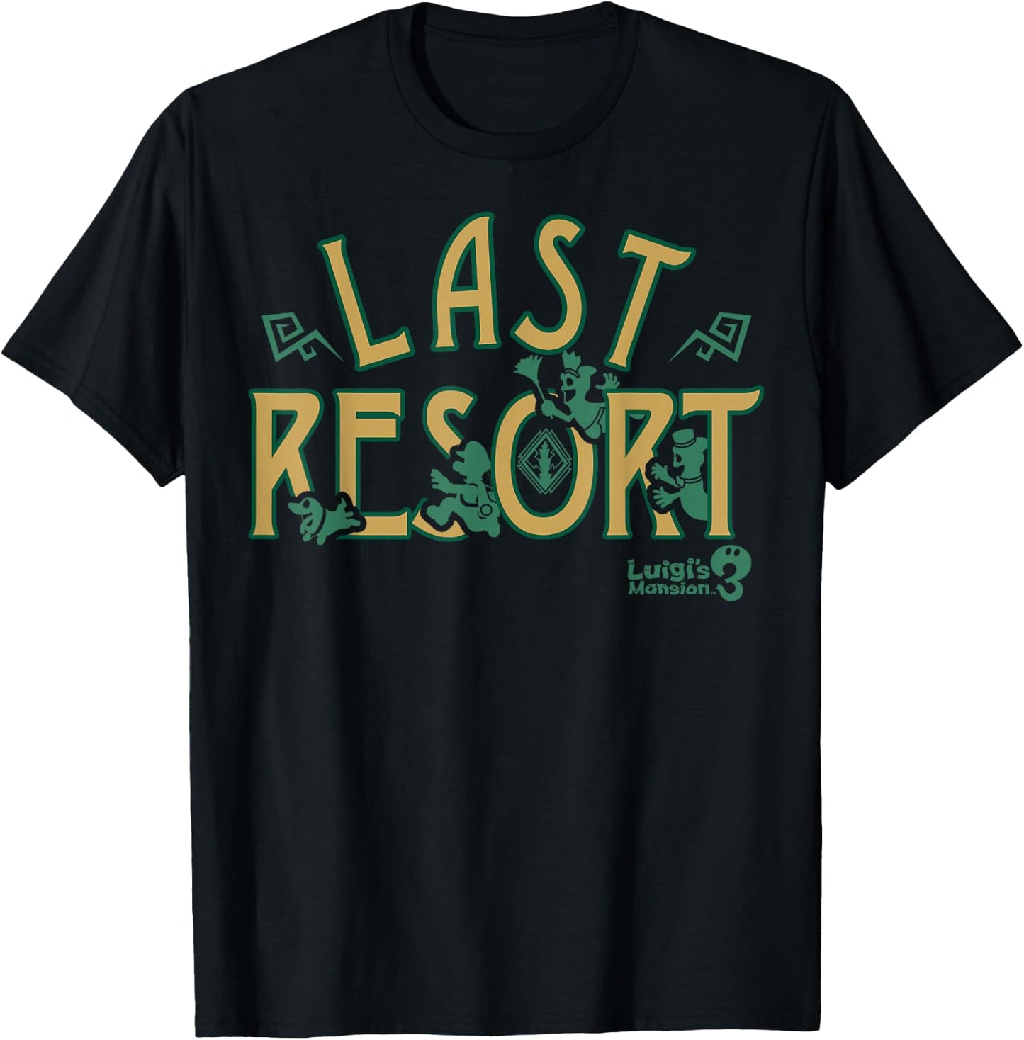 Luigi's Mansion 3 Last Resort Logo T-Shirt - T-Shirt | Black