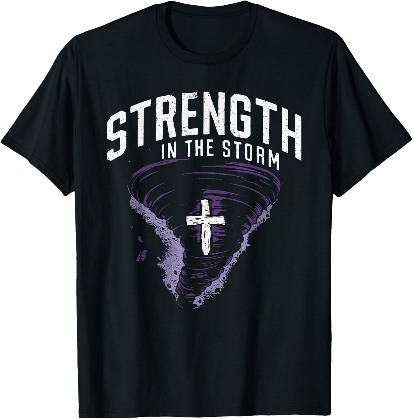Tornado Survivors Storm Recovery Faith In Jesus Christianity T-Shirt - T-Shirt | Black