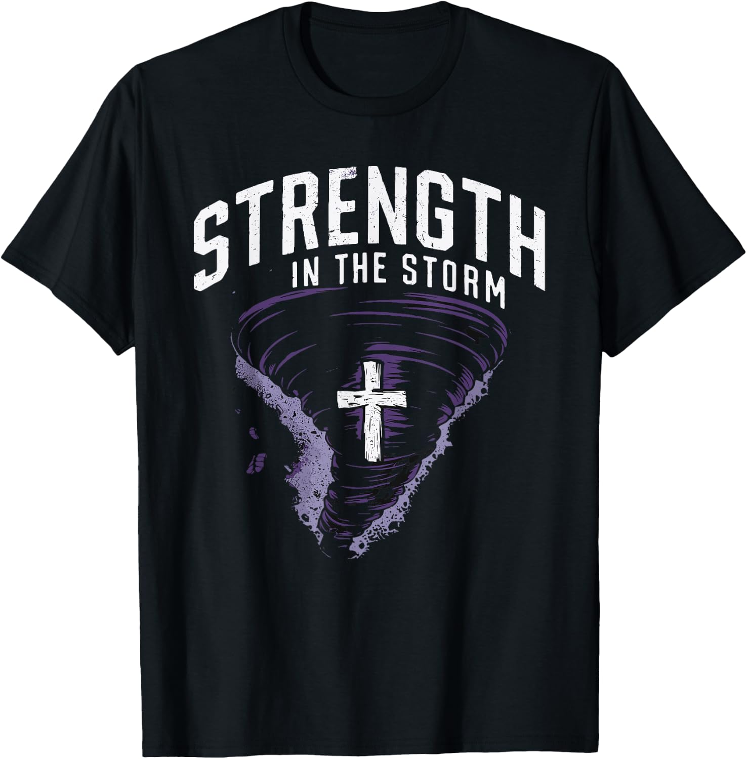 Tornado Survivors Storm Recovery Faith In Jesus Christianity T-Shirt - T-Shirt | Black