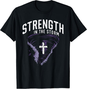 Tornado Survivors Storm Recovery Faith In Jesus Christianity T-Shirt - T-Shirt | Black