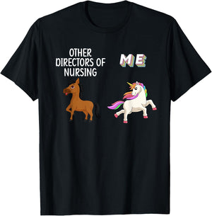 Director Of Nursing Director Unicorn Nurse Director T-Shirt - T-Shirt | Black