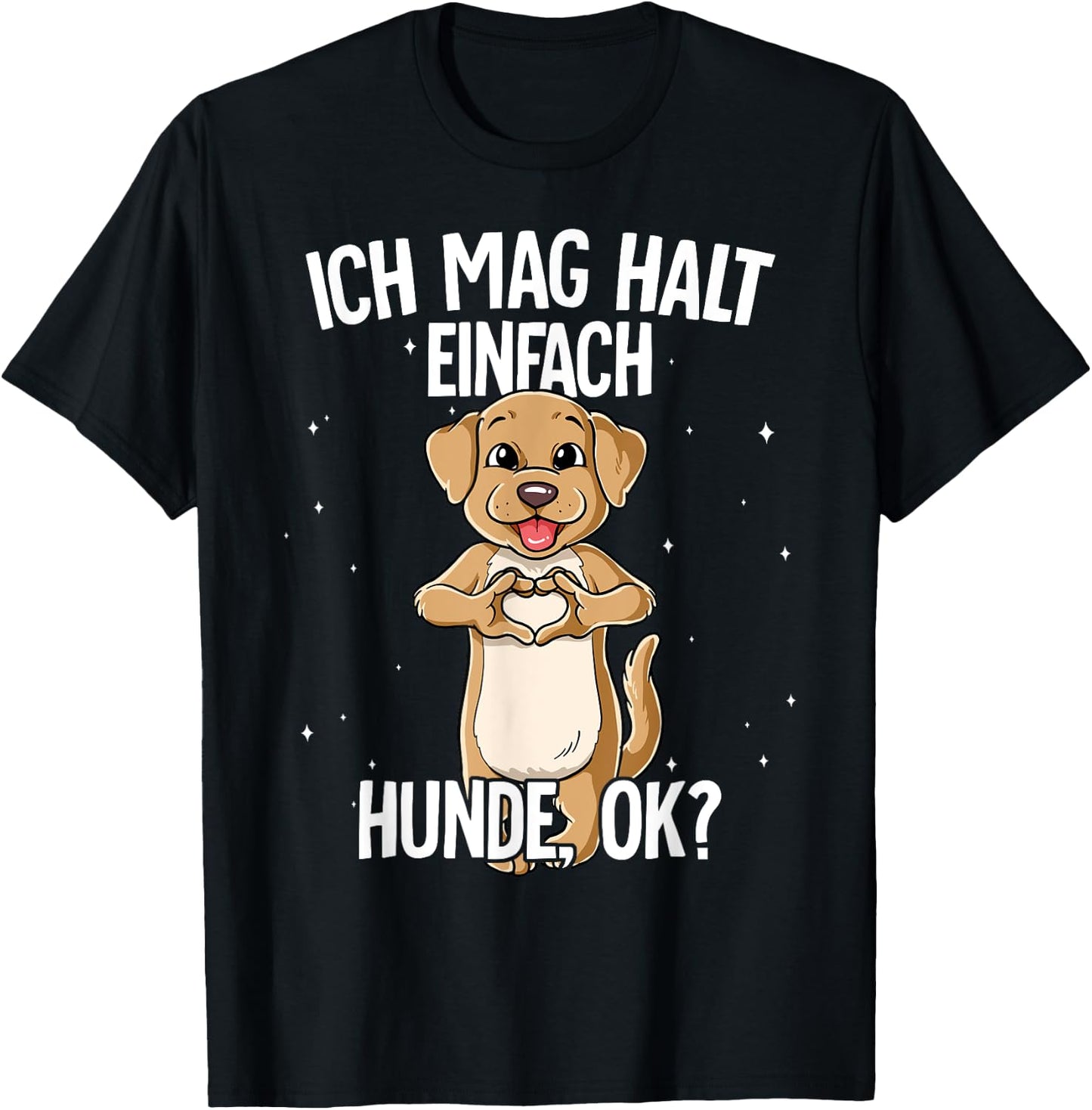 Ich Mag Halt Einfach Hund T-Shirt - T-Shirt | Black