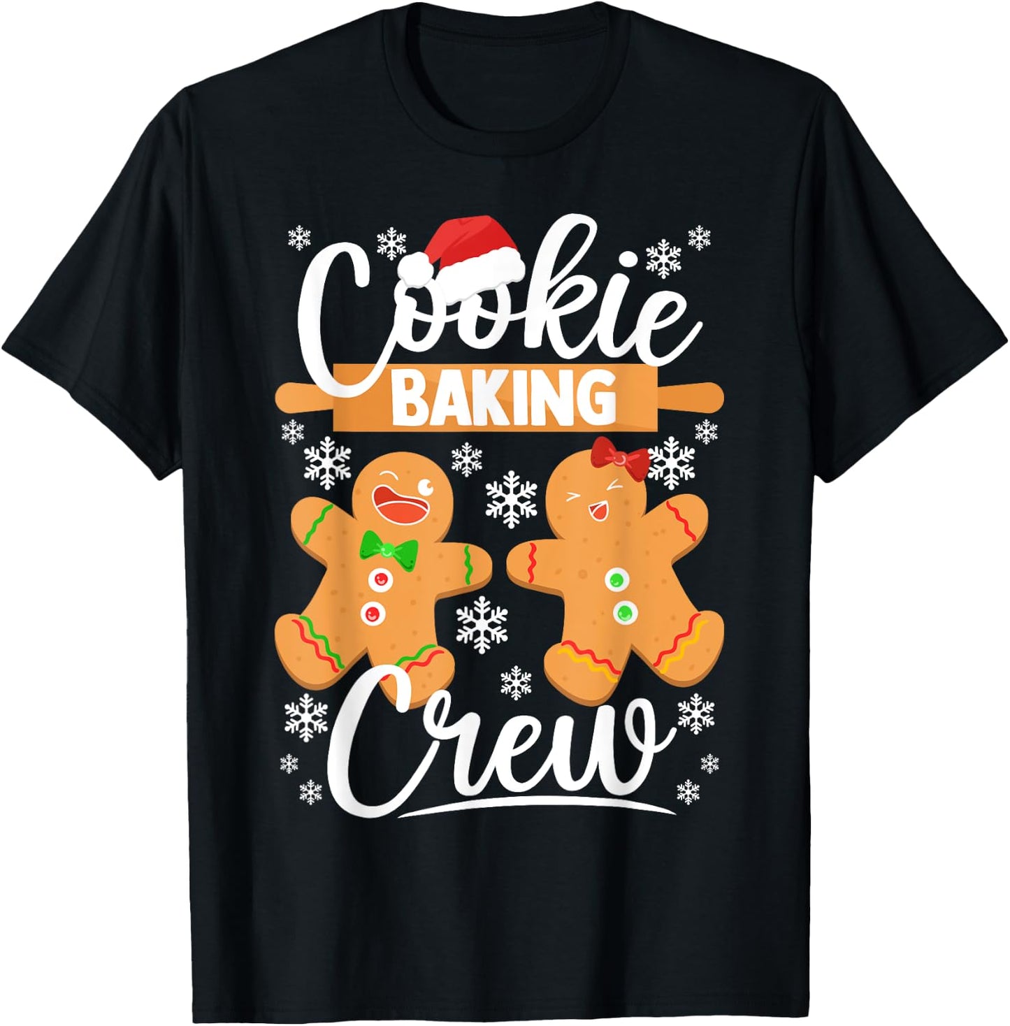 Cookie Baking Crew Shirt Gingerbread Christmas Baking T-Shirt - T-Shirt | Black