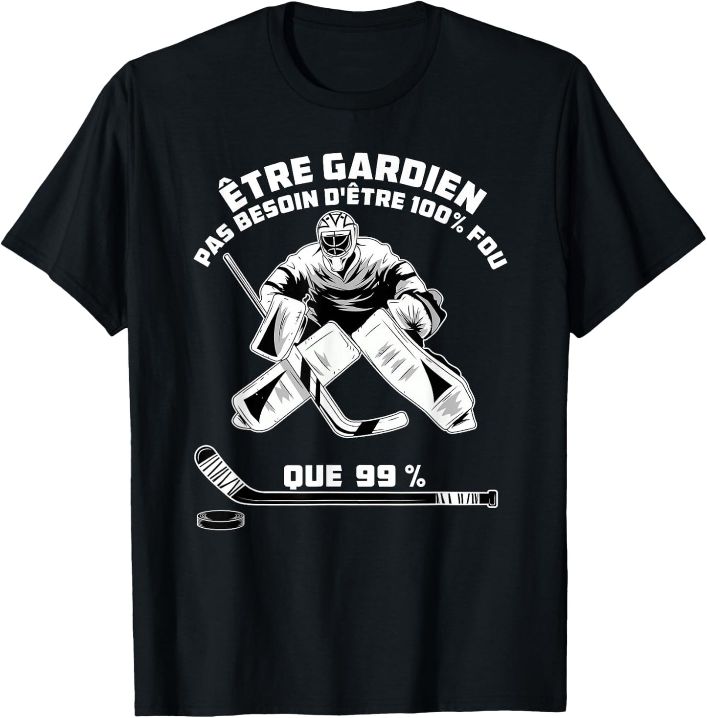 Ice Hockey Sport - Goalkeeper Hockey , Black T-Shirt - T-Shirt | Black