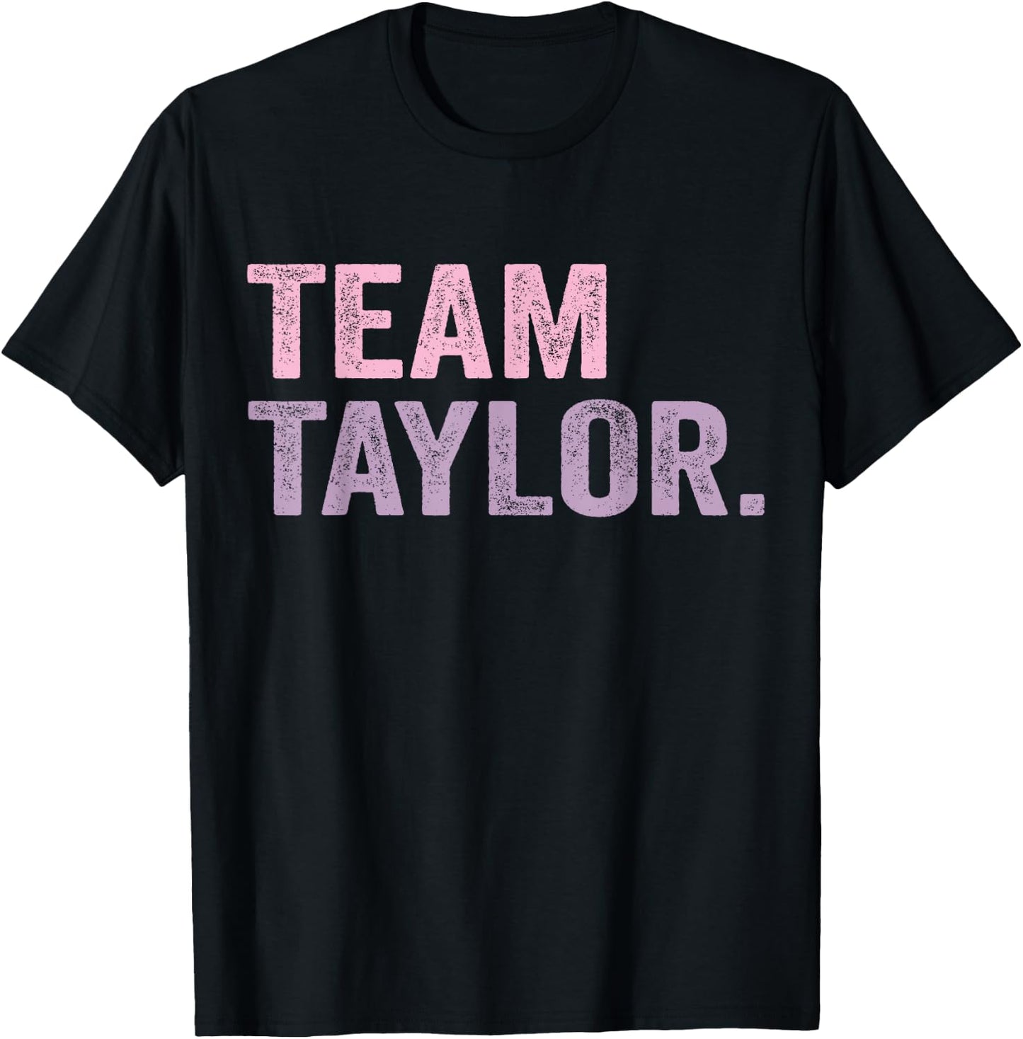 Team Taylor Retro Groovy Personalised Team Name T-Shirt - T-Shirt | Black