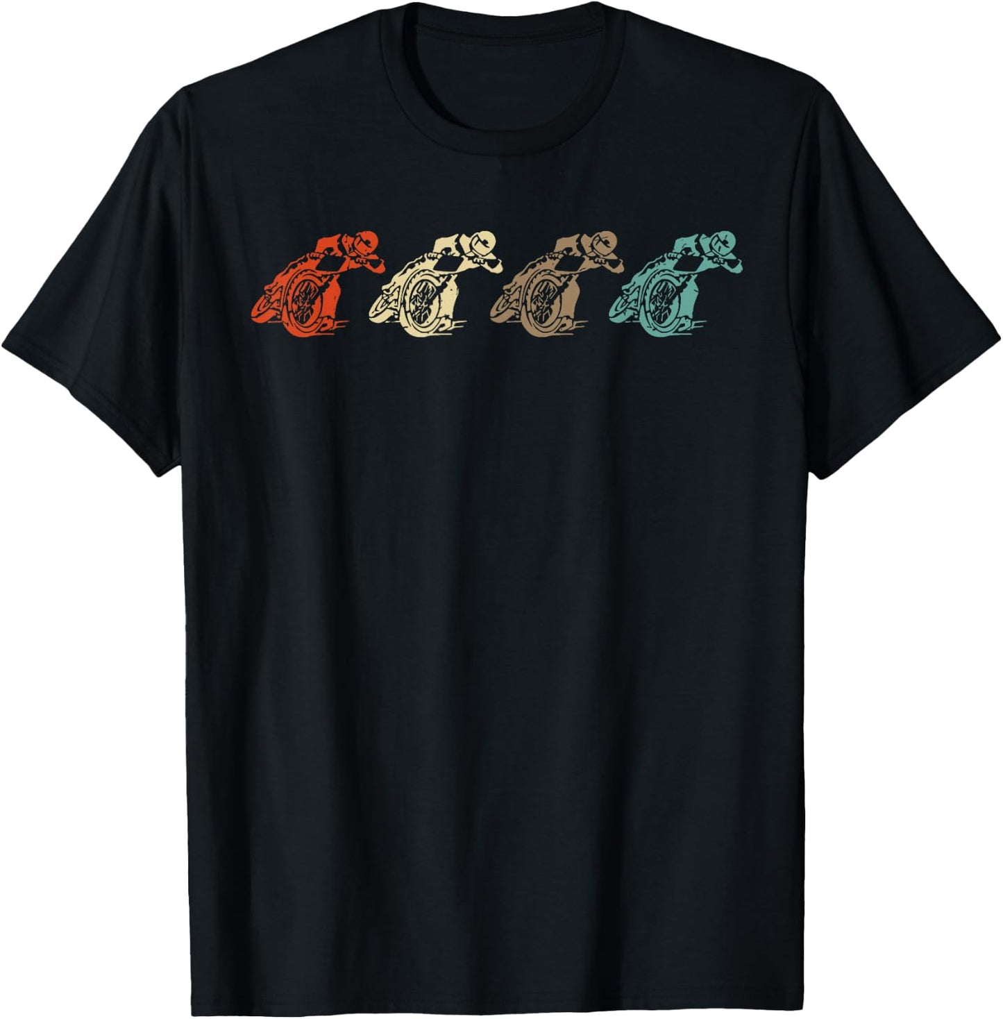 Vintage FLAT TRACK MOTORCYCLE racing speedway shirt T-Shirt - T-Shirt | Black