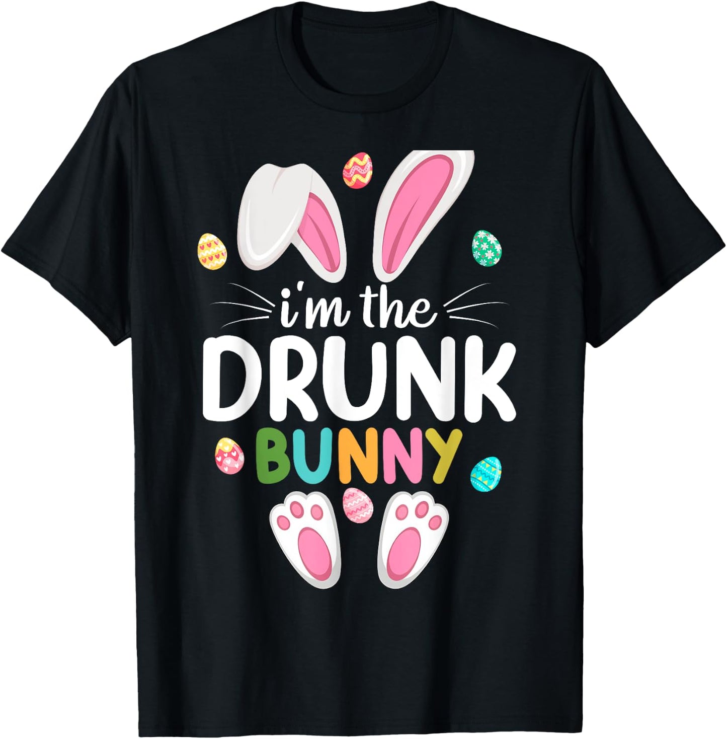 I'm The Drunk Bunny Matching Family Easter T-Shirt - T-Shirt | Black