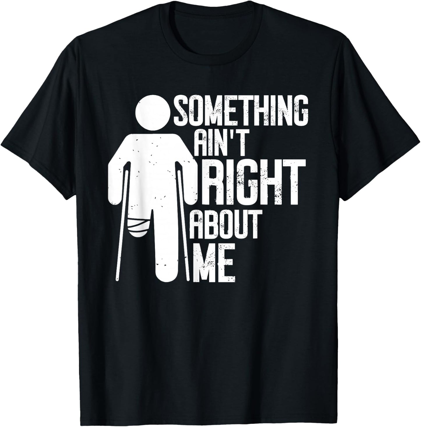 Right Leg Amputation Funny Right Leg Amputee Missing Leg T-Shirt - T-Shirt | Black