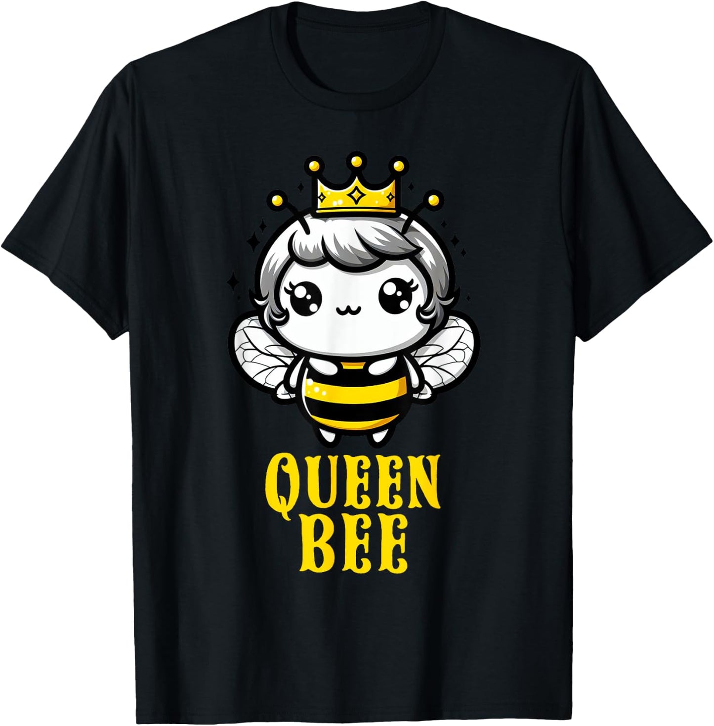 Queen Bee Crown Women Men Girls Honey Hive Bee Keeper Bee T-Shirt - T-Shirt | Black