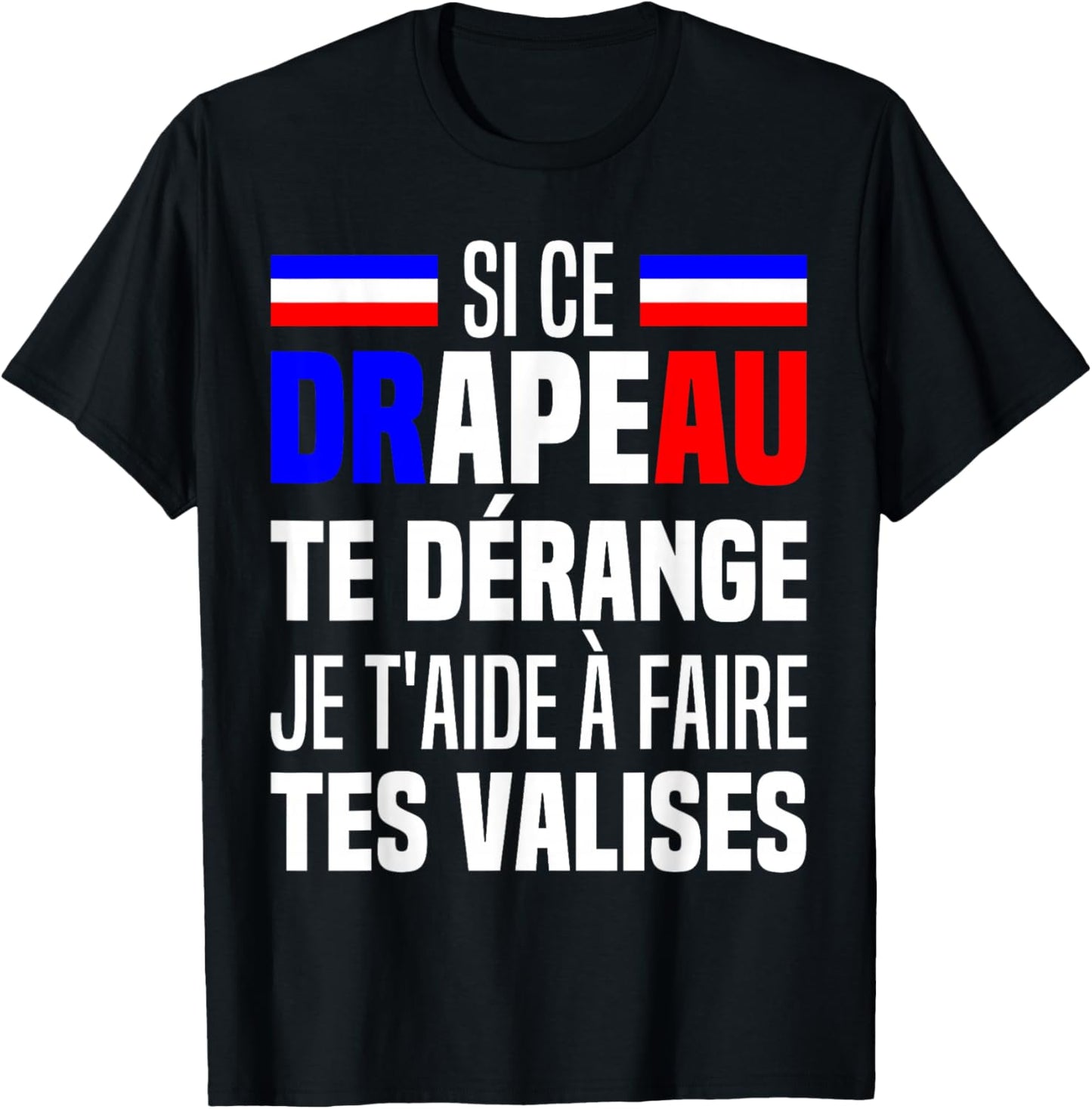 If This Flag Bothers You I Help You Make Your Suitcases , Black, S T-Shirt - T-Shirt | Black