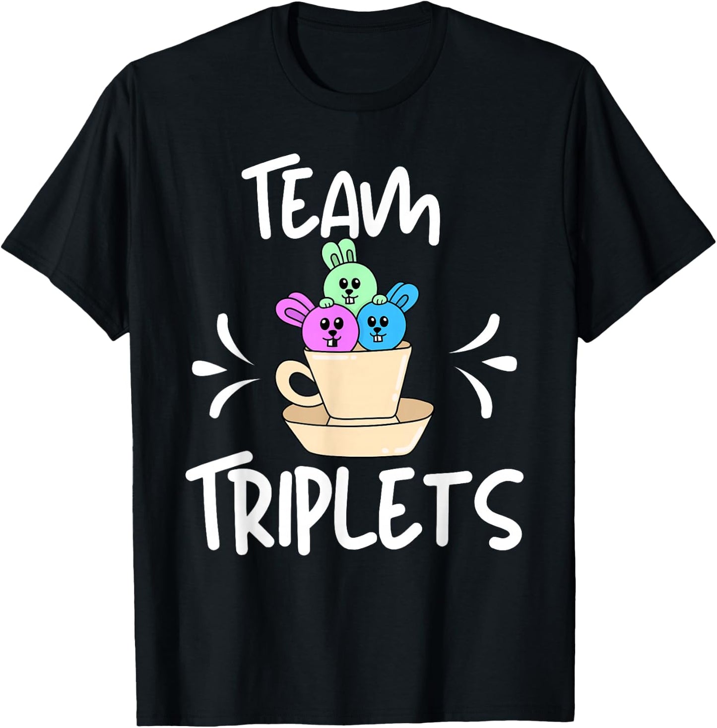 Team Triplets Identical Fraternal Triple Fun Player Three T-Shirt - T-Shirt | Black