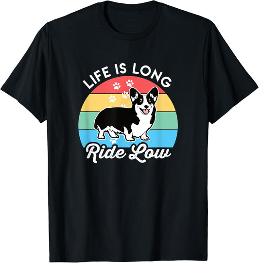 Corgi Mom Dad Funny Retro Vintage Pembroke Welsh Corgi Dog T-Shirt - T-Shirt | Black