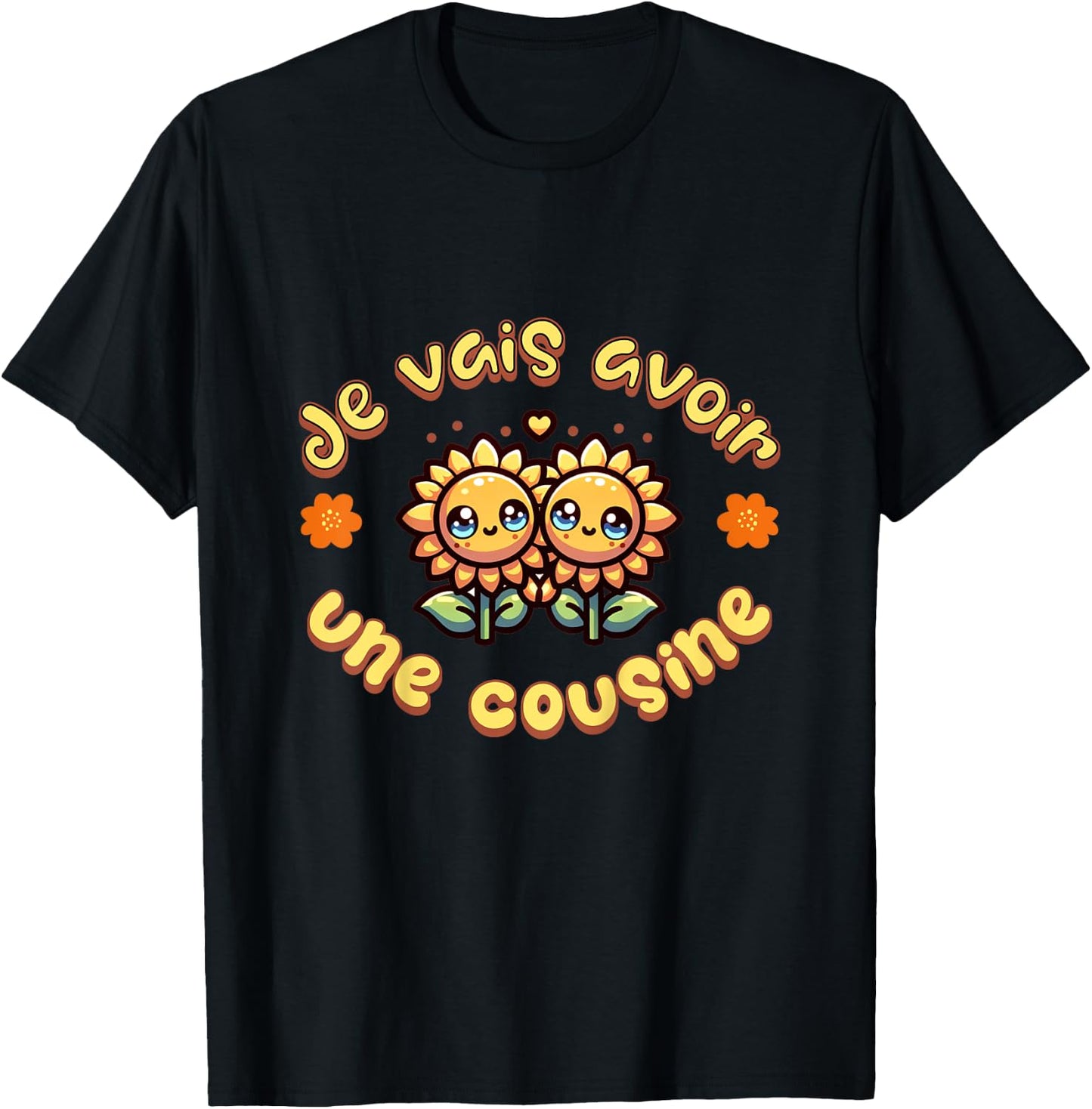 Kids Shirt Je Vais Avoir Une Cousine Announcement Future Cousine T-Shirt - T-Shirt | Black