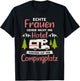 Wohnmobil Zubehör & Geschenke für Camper Echte Frauen Campingplatz Camper Schwarz Klein EU 38-40 T-Shirt - T-Shirt | Black