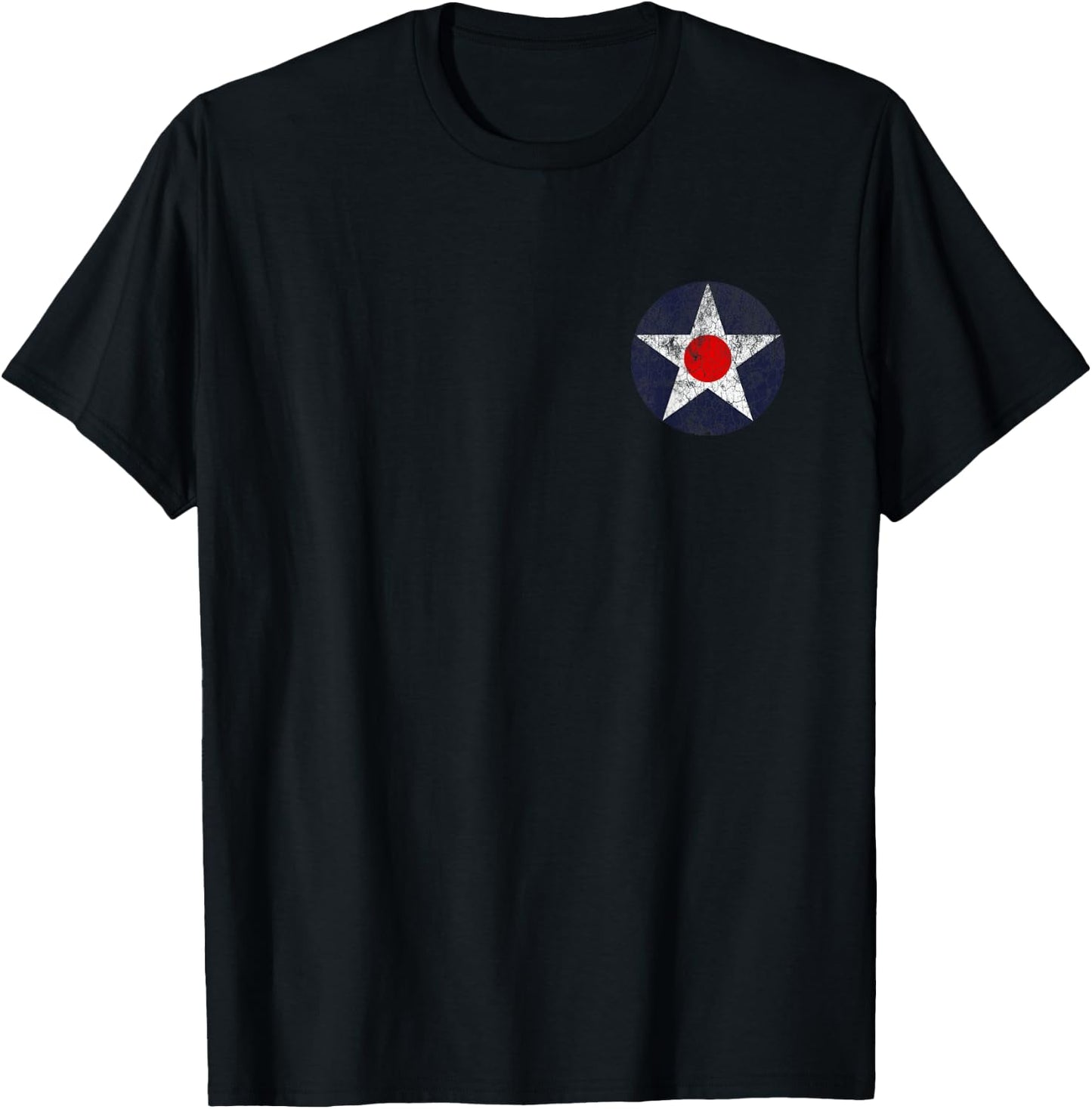 Army Air Corps Round US Air Force Insignnie T-Shirt - T-Shirt | Black