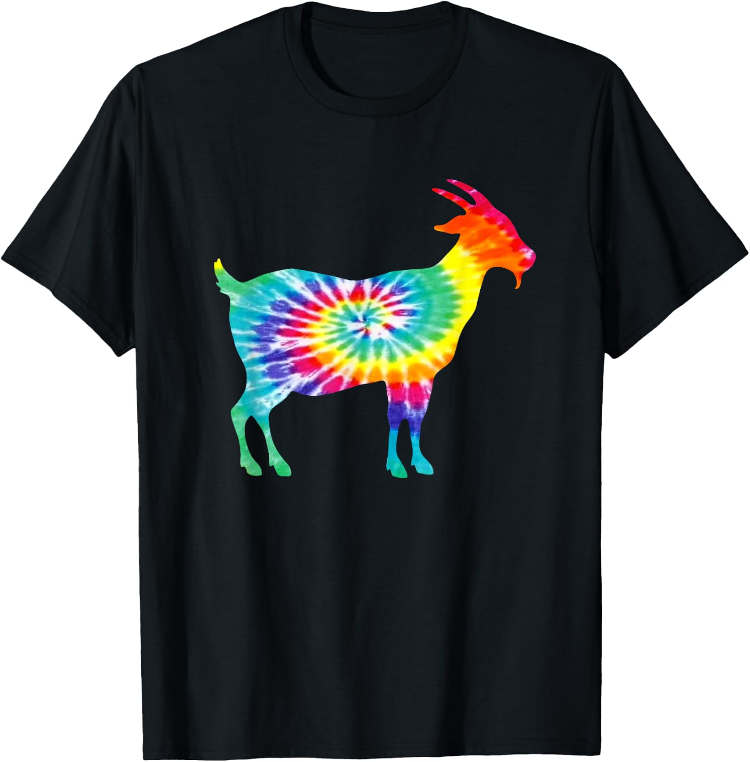 Goat Tie Dye Silhouette T-Shirt - T-Shirt | Black