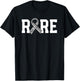 Rare Disease Awareness Walk Zebra Ribbon EDS Carcinoid T-Shirt - T-Shirt | Black